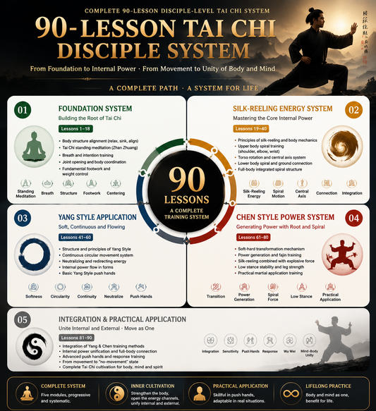 Complete 90-Lesson Disciple-Level Tai Chi System | Authentic Lineage Training Program